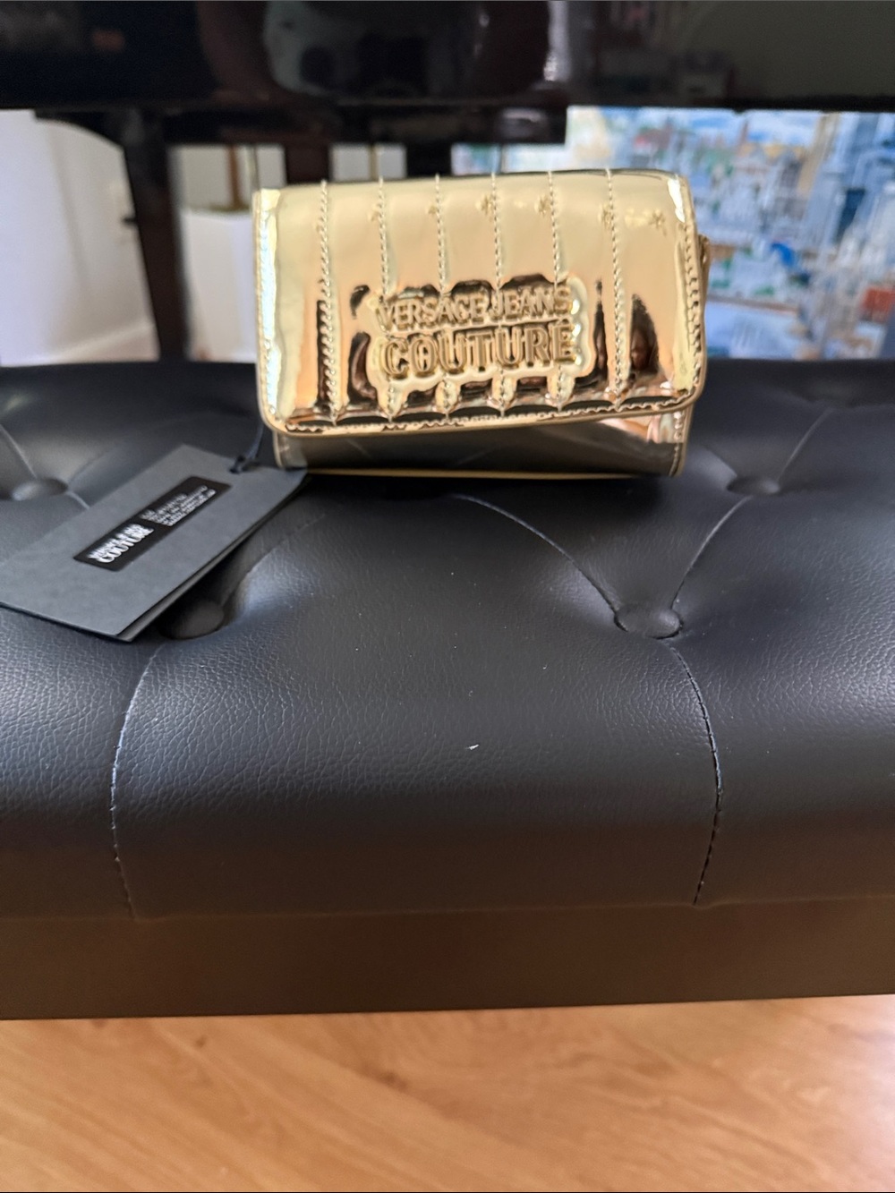 Versace Jeans Collection Metallic Gold Mini Bag